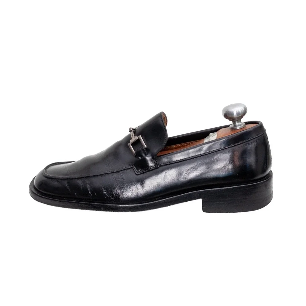 Vintage Gucci Horsebit Loafers Mens US 9 UK 8 EU 42 Black Leather Bit Loafers 8D